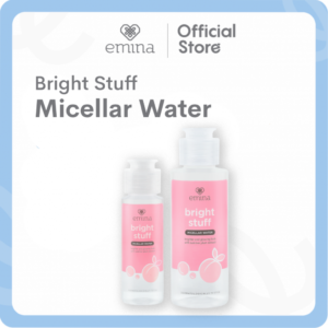 Buket skincare emina berupa Emina Bright Stuff Micellar Water