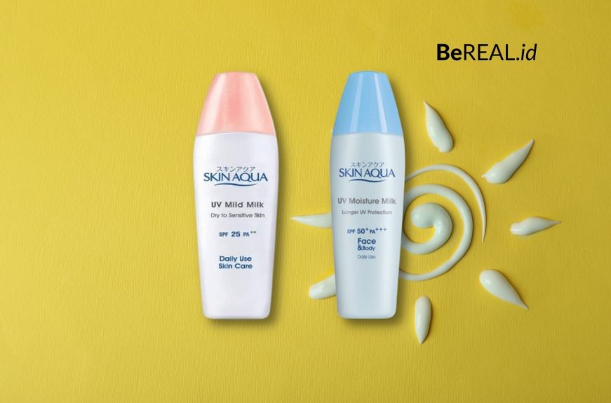 BEREAL.ID Sunscreen Skin Aqua untuk Kulit Kering yang Melembapkan Wajah