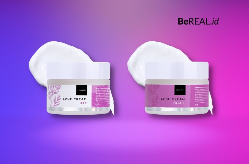 BEREAL.ID 8 Manfaat Cream Scarlett Acne Day Night